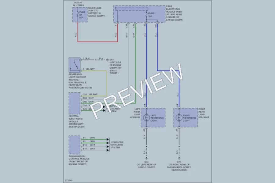 2007 Volvo XC90 Exterior Lights wiring diagram preview