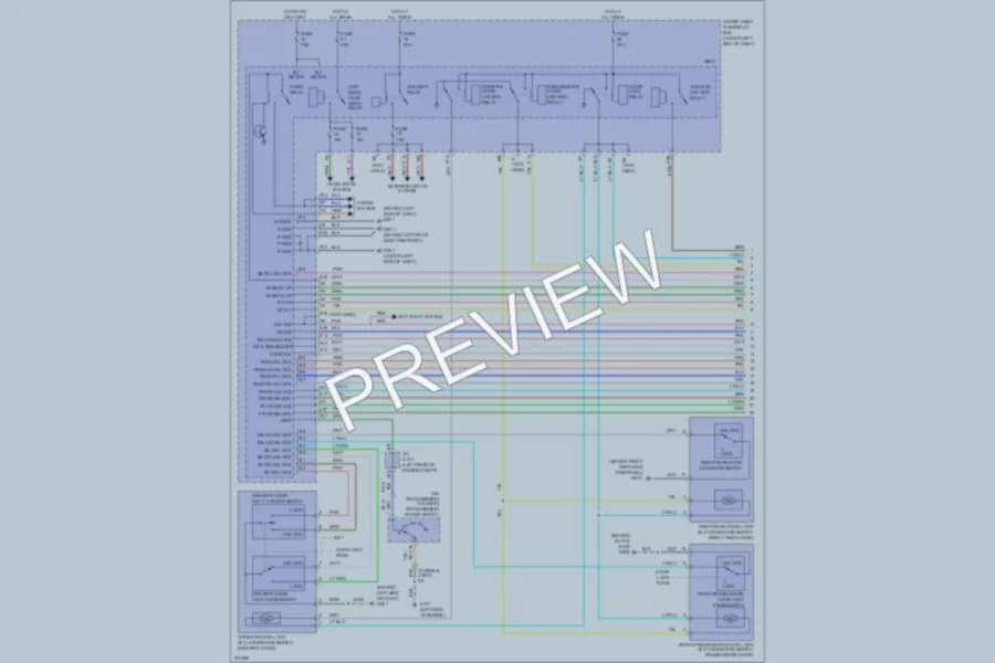 2008 Acura RDX Power Door Locks wiring diagram preview