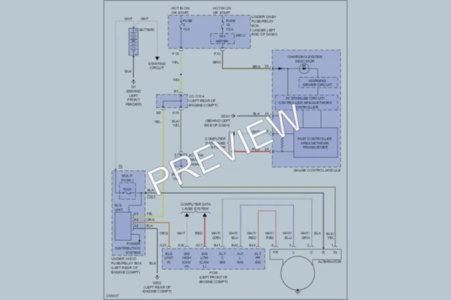 2008 Acura RDX Starting Charging wiring diagram preview