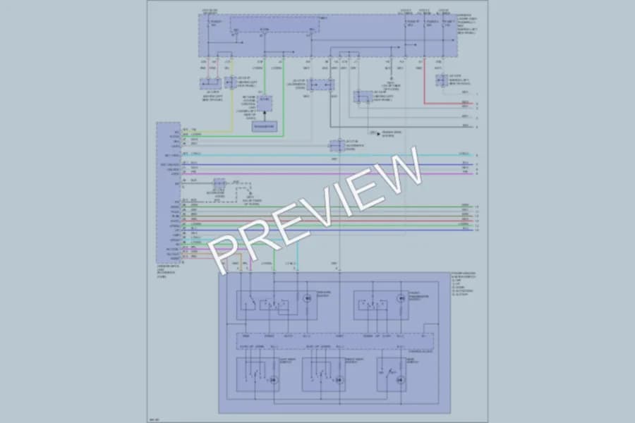 2008 Acura RL Power Windows wiring diagram preview