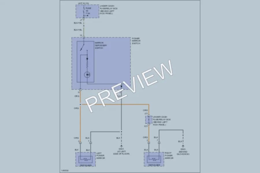 2008 Acura TSX Defoggers wiring diagram preview