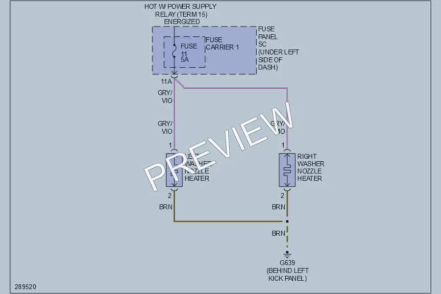 2008 Audi A5 Wiper Washer wiring diagram preview