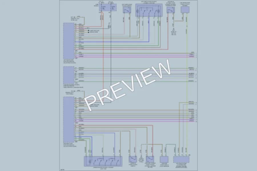 2008 Audi A6 Power Door Locks wiring diagram preview
