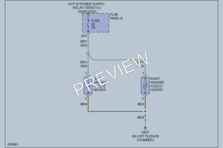 2008 Audi A6 Wiper Washer wiring diagram preview