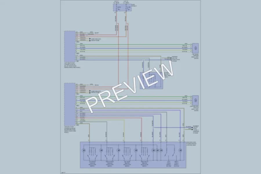 2008 Audi Q7 Power Windows wiring diagram preview