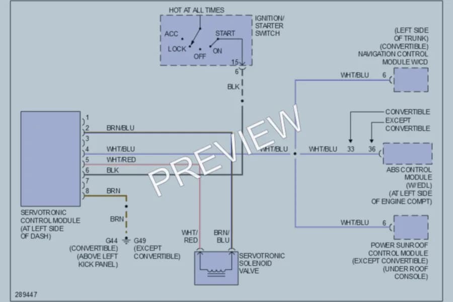 2008 Audi RS4 Electronic Power Steering wiring diagram preview