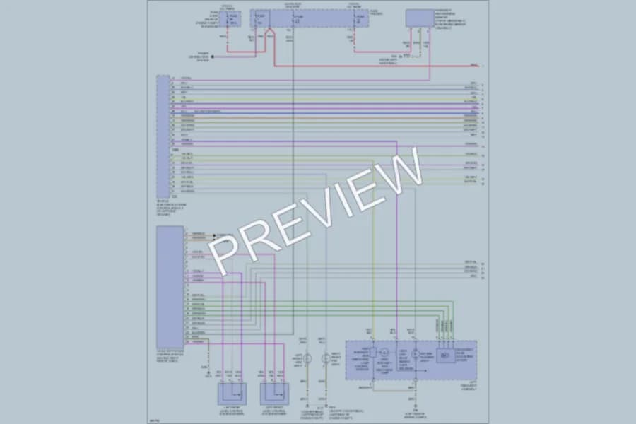 2008 Audi RS4 Headlights wiring diagram preview