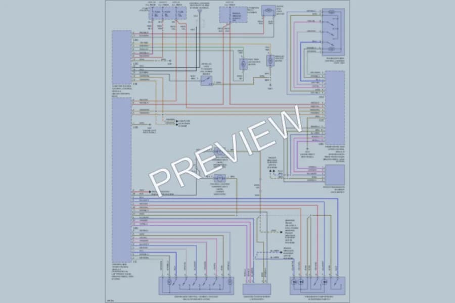 2008 Audi S4 Power Door Locks wiring diagram preview