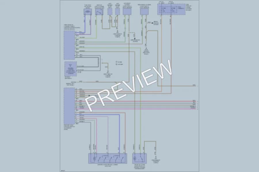 2008 Audi S5 Power Door Locks wiring diagram preview