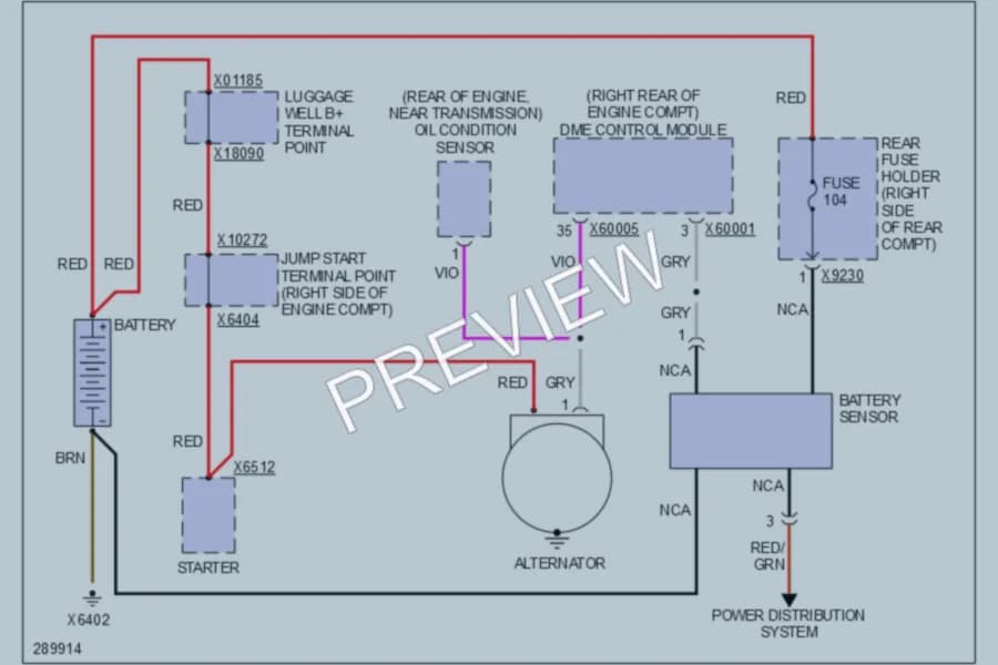2008 BMW 128i Starting Charging wiring diagram preview