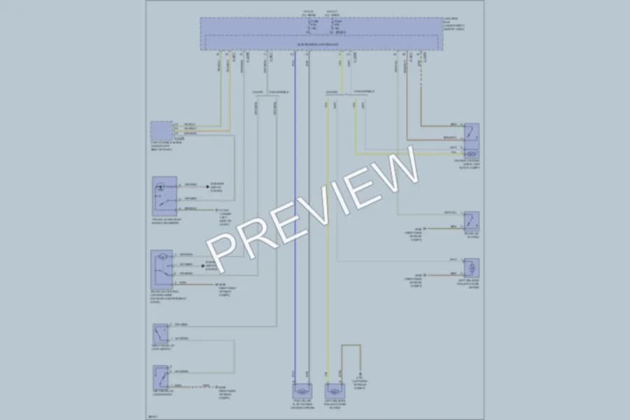 2008 BMW 128i Trunk Tailgate Fuel Door wiring diagram preview