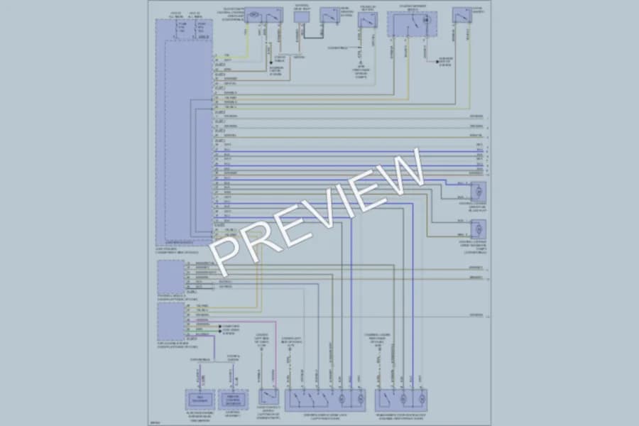 2008 BMW 135i Power Door Locks wiring diagram preview
