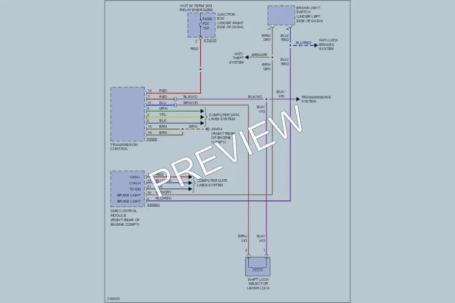 2008 BMW 328i Shift Interlock wiring diagram preview