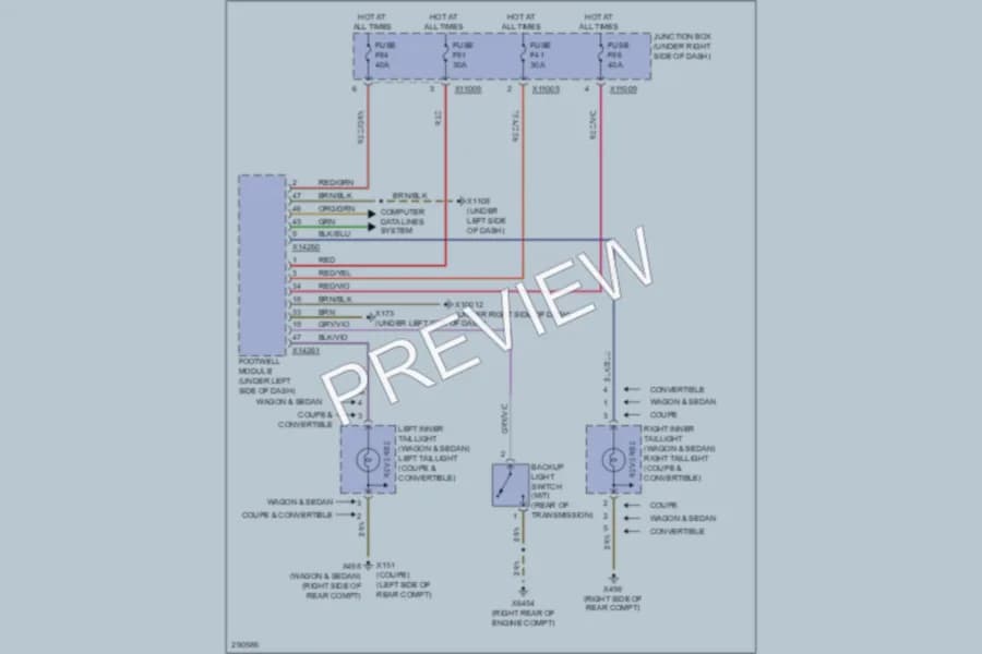 2008 BMW 328xi Exterior Lights wiring diagram preview