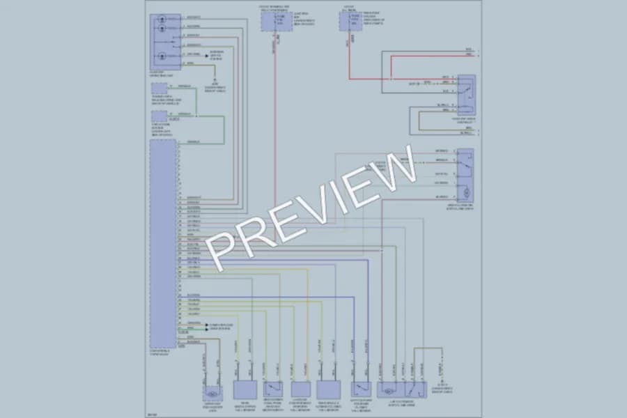 2008 BMW 335i Power Top Sunroof wiring diagram preview
