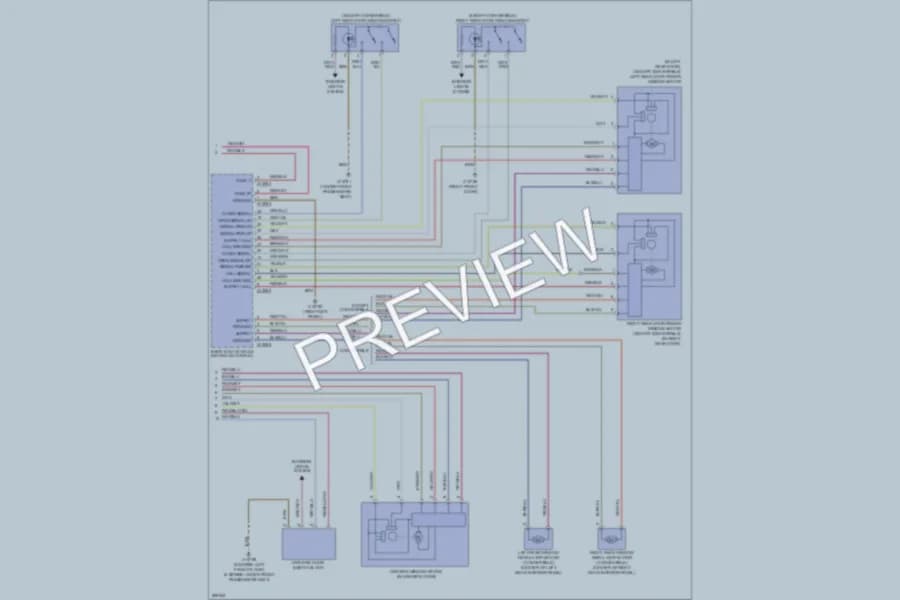 2008 BMW 528xi Power Windows wiring diagram preview