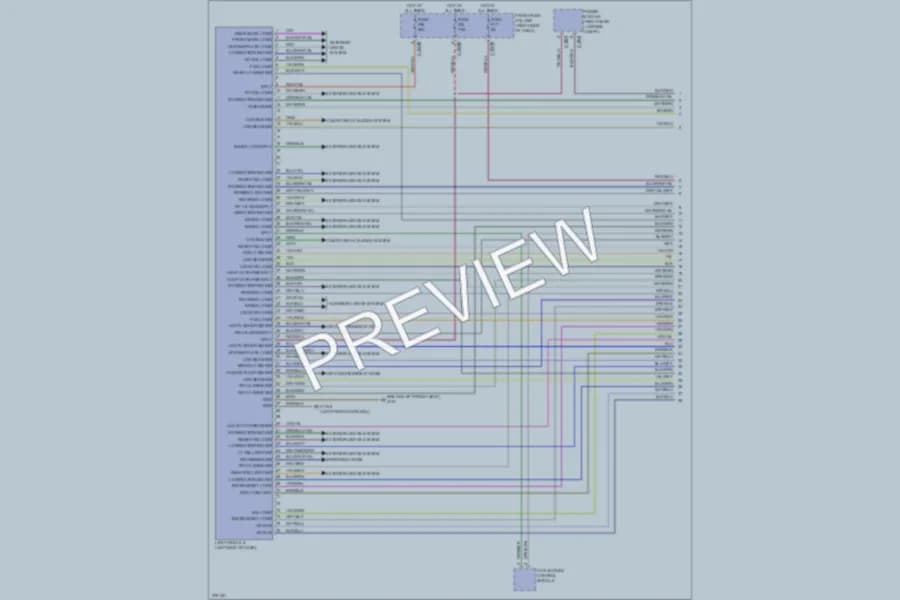 2008 BMW 750i Headlights wiring diagram preview
