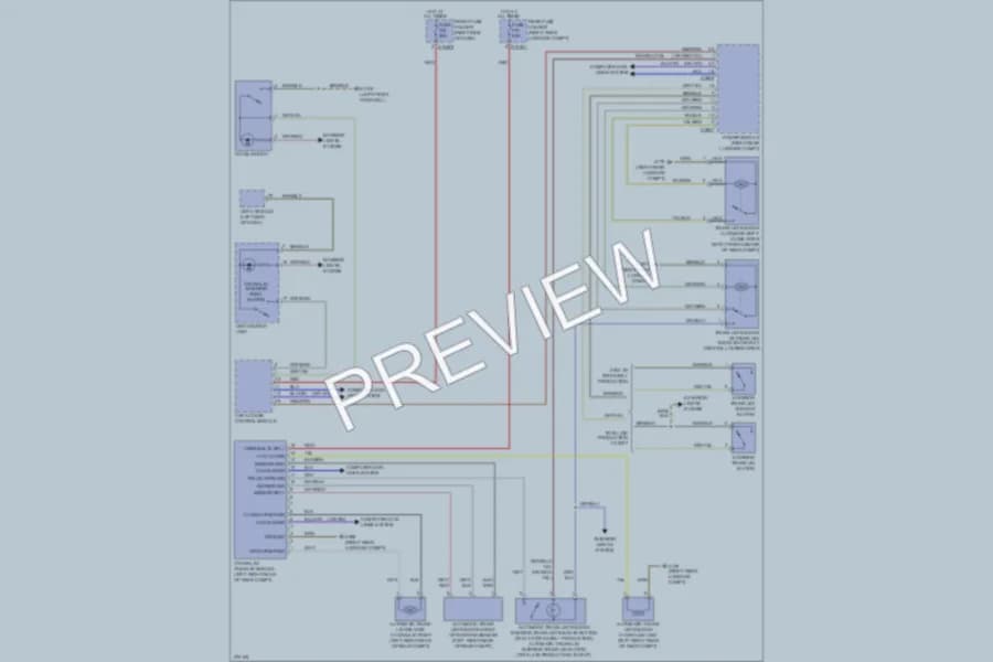 2008 BMW 750i Trunk Tailgate Fuel Door wiring diagram preview