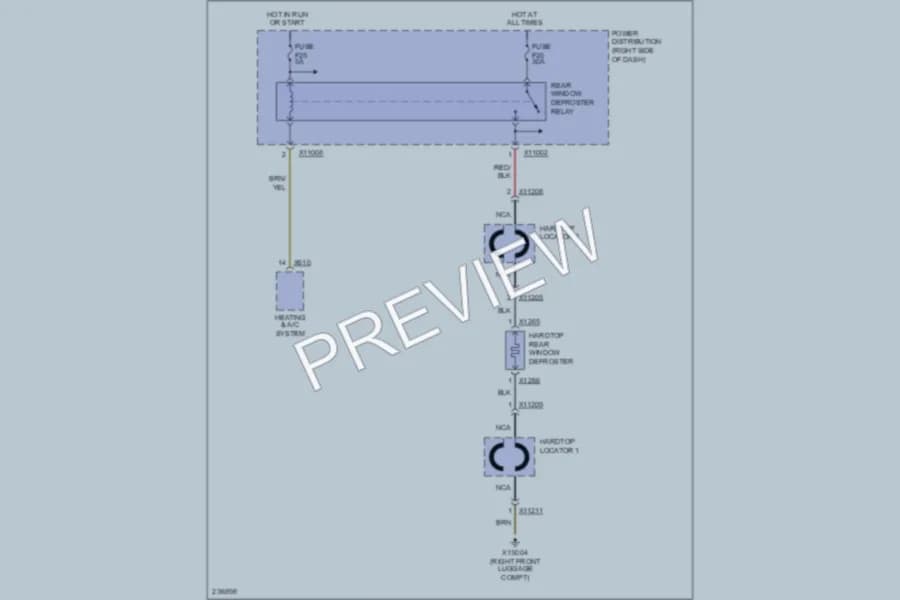 2008 BMW MRoadster Defoggers wiring diagram preview