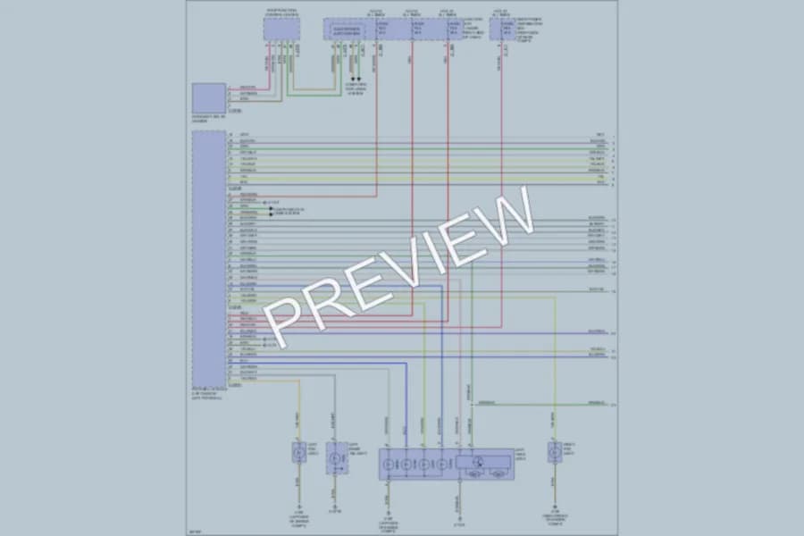 2008 BMW X5 Headlights wiring diagram preview