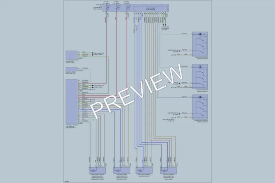 2008 BMW X5 Power Windows wiring diagram preview