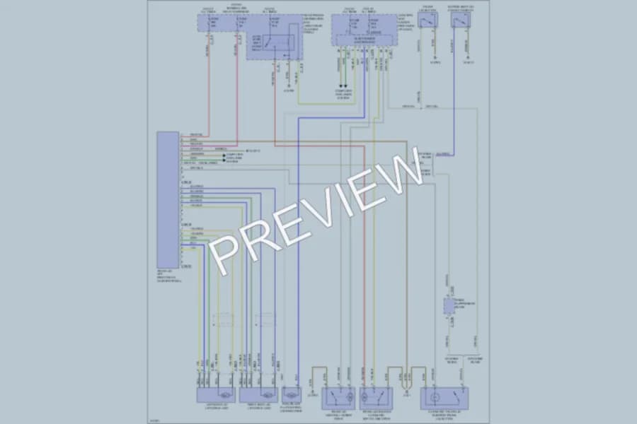 2008 BMW X6 Trunk Tailgate Fuel Door wiring diagram preview