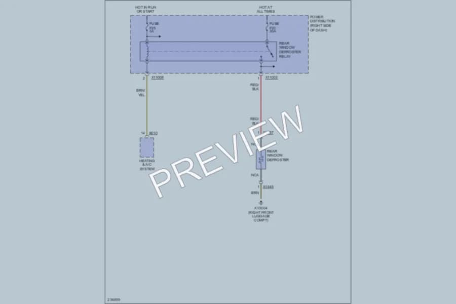 2008 BMW Z4 Defoggers wiring diagram preview