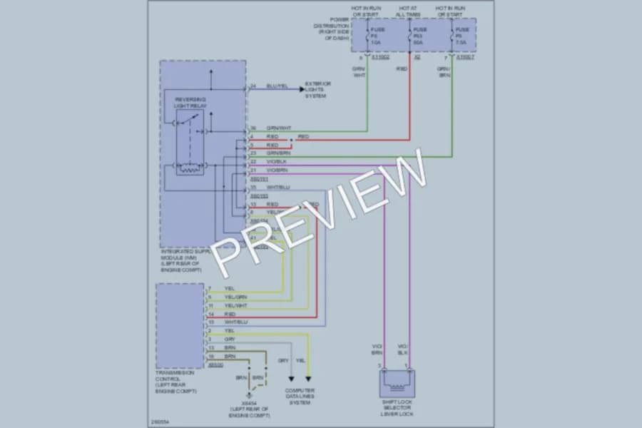 2008 BMW Z4 Shift Interlock wiring diagram preview