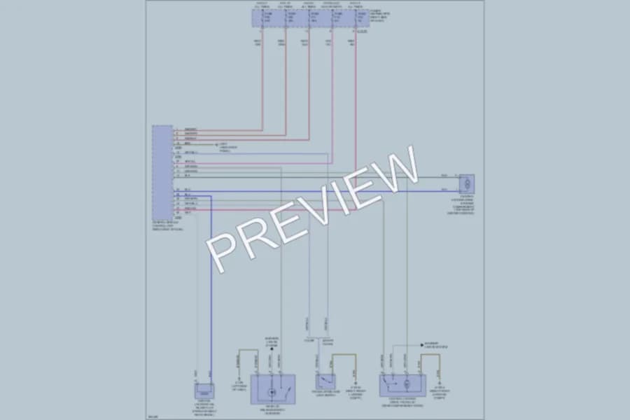2008 BMW Z4 Trunk Tailgate Fuel Door wiring diagram preview