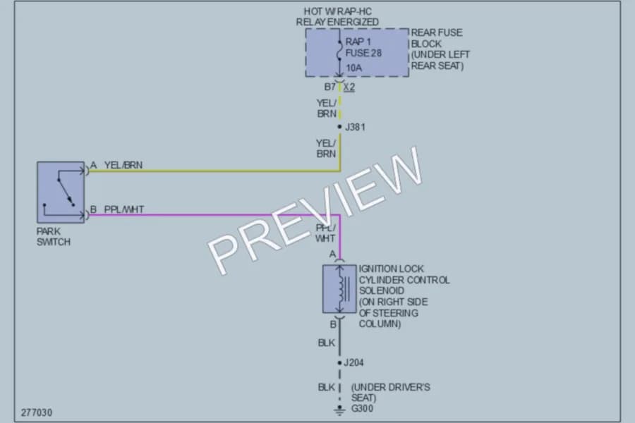 2008 Cadillac DTS Shift Interlock wiring diagram preview