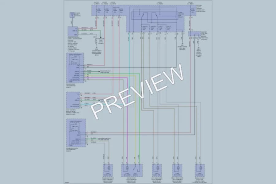 2008 Cadillac EscaladeESV Power Door Locks wiring diagram preview