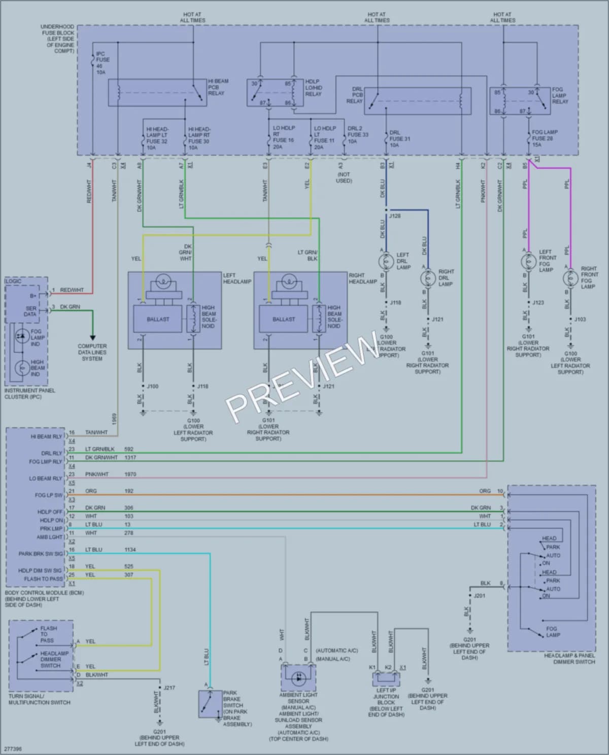 2008 Cadillac EscaladeEXT Headlights wiring diagram preview