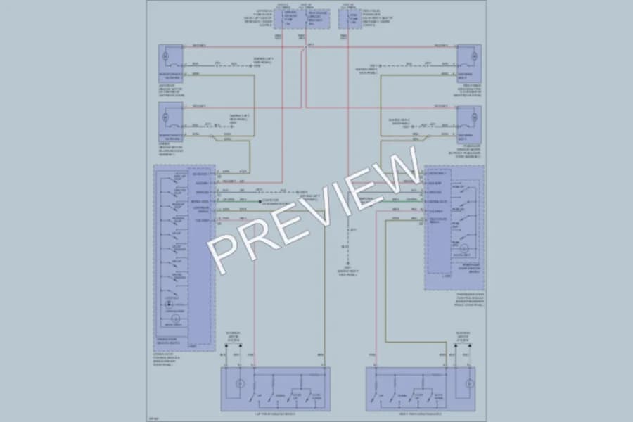 2008 Cadillac SRX Power Windows wiring diagram preview