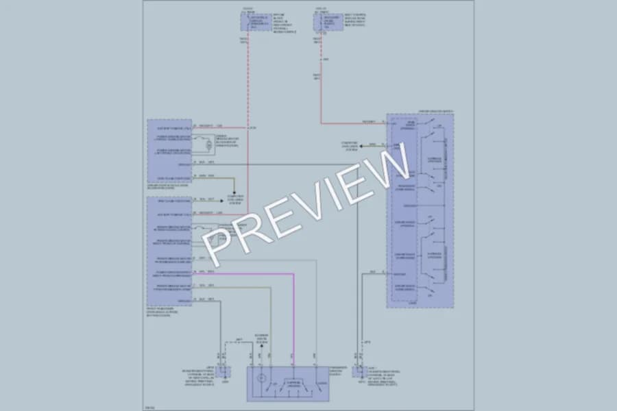 2008 Cadillac XLR Power Windows wiring diagram preview