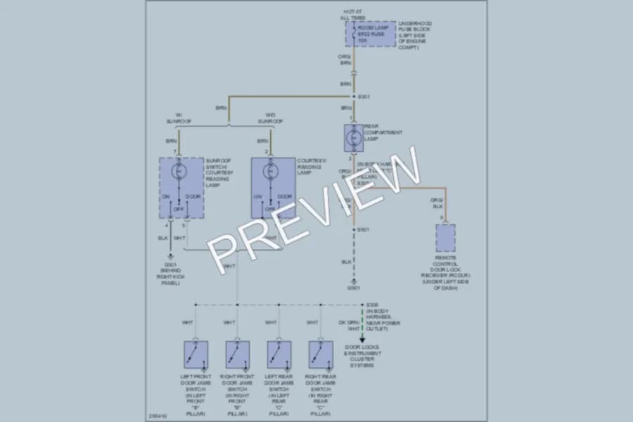 2008 Chevrolet Aveo Interior Lights wiring diagram preview