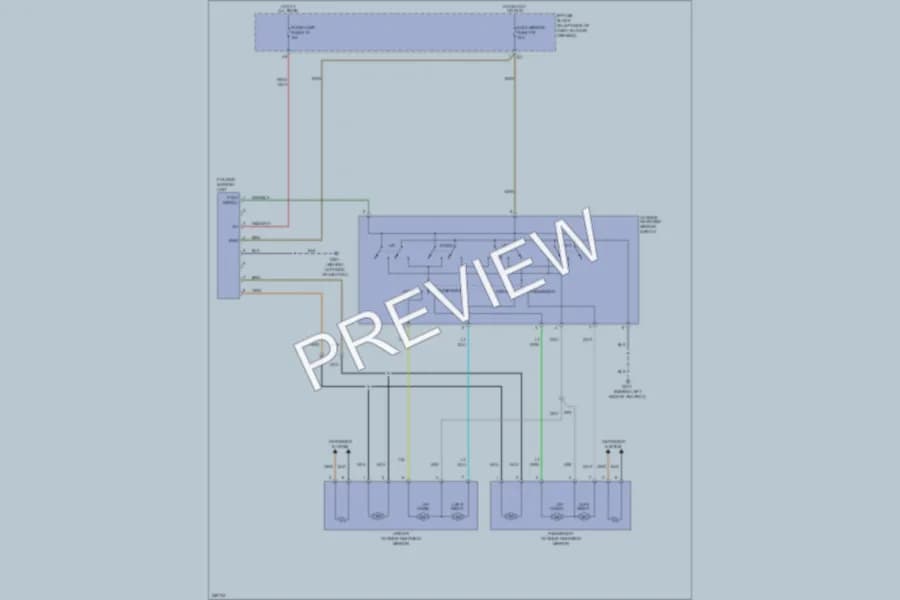 2008 Chevrolet Aveo Power Mirrors wiring diagram preview