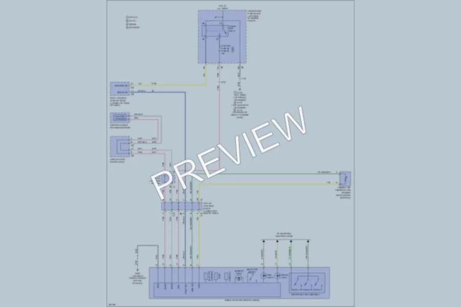 2008 Chevrolet 3500 Hd Power Mirrors wiring diagram preview with protected circuit layout