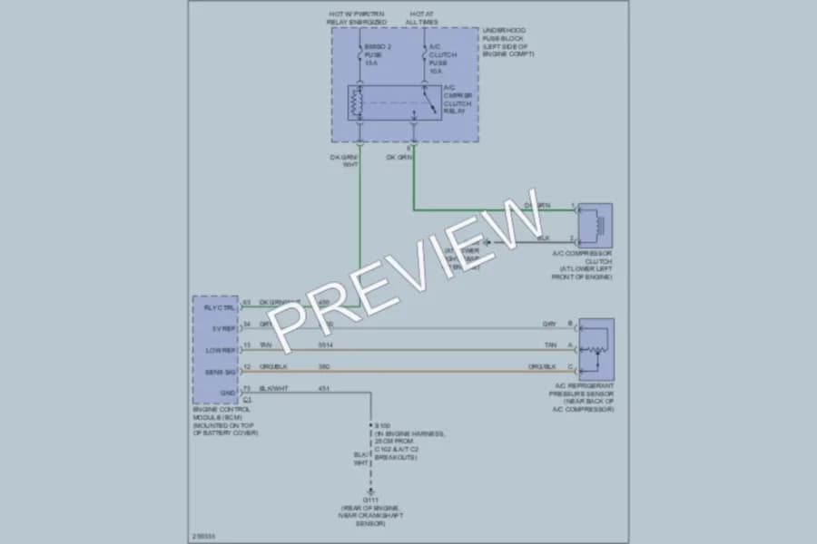2008 Chevrolet Equinox Air Conditioning wiring diagram preview