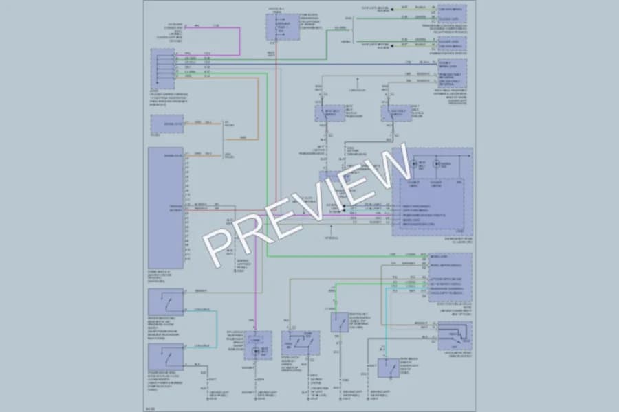 2008 Chevrolet G1500 Warning Systems wiring diagram preview with protected circuit layout