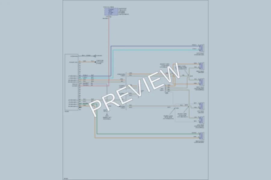 2008 Chevrolet G2500 Radio wiring diagram preview with protected circuit layout