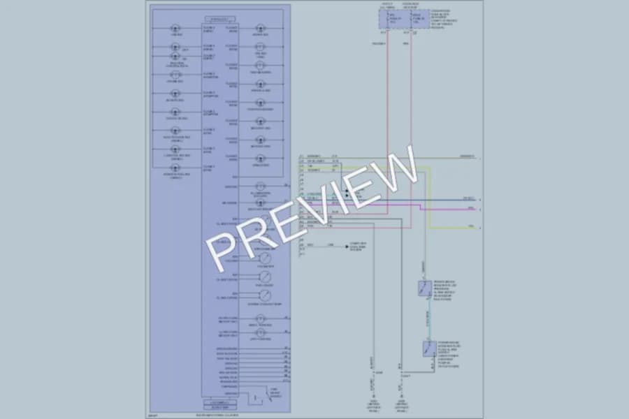 2008 Chevrolet H1500 Instrument Cluster wiring diagram preview with protected circuit layout