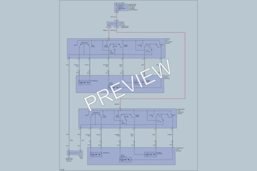 2008 Chevrolet H1500 Power Seats wiring diagram preview with protected circuit layout