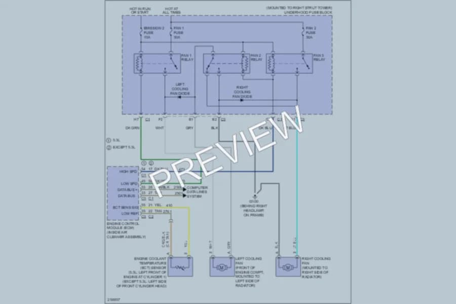 2008 Chevrolet Impala Cooling Fan wiring diagram preview