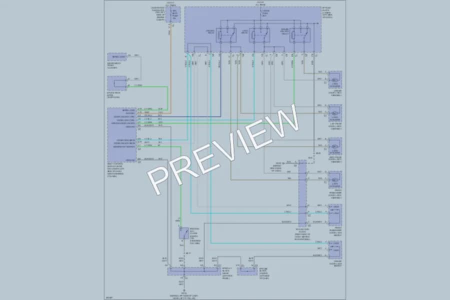 2008 Chevrolet K1500HDPickupClassic Power Door Locks wiring diagram preview