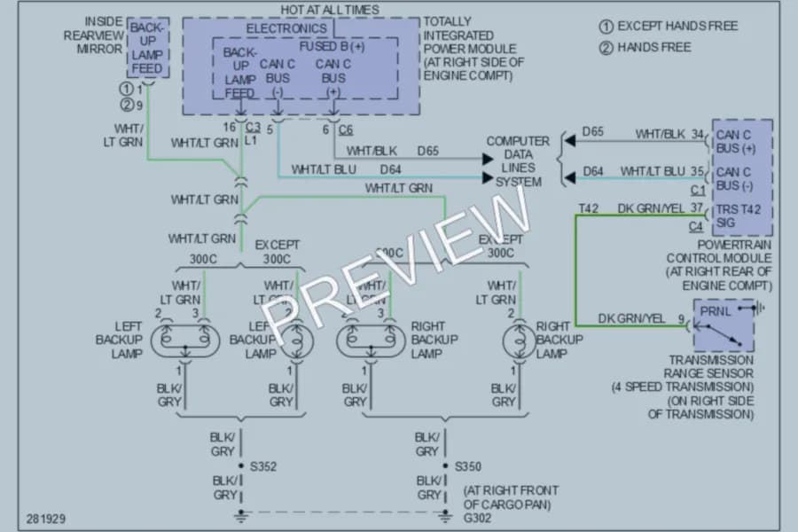 2008 Chrysler 300 Exterior Lights wiring diagram preview