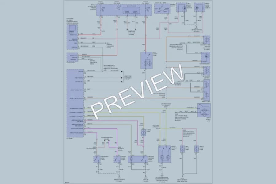 2008 Chrysler PTCruiser Interior Lights wiring diagram preview