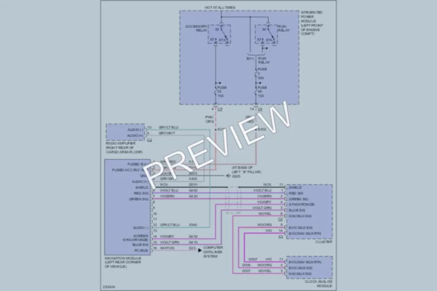 2008 Chrysler Pacifica Navigation wiring diagram preview
