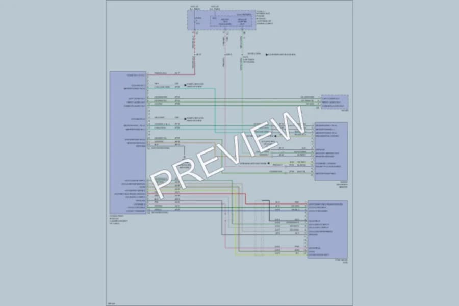 2008 Chrysler 2D Convertible Radio wiring diagram preview with protected circuit layout