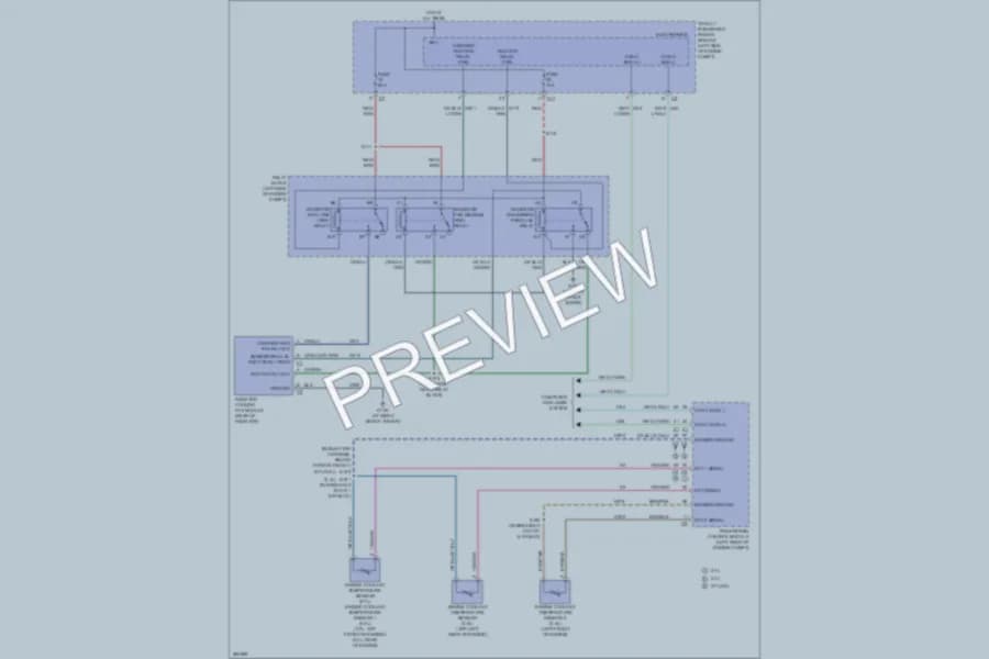 2008 Chrysler 4D Sedan Cooling Fan wiring diagram preview with protected circuit layout