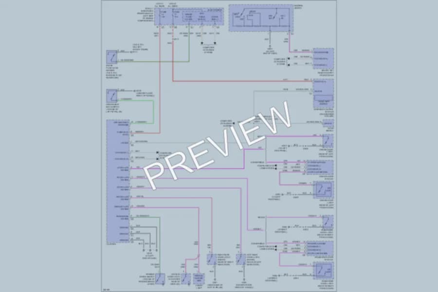 2008 Chrysler 4D Sedan Warning Systems wiring diagram preview with protected circuit layout